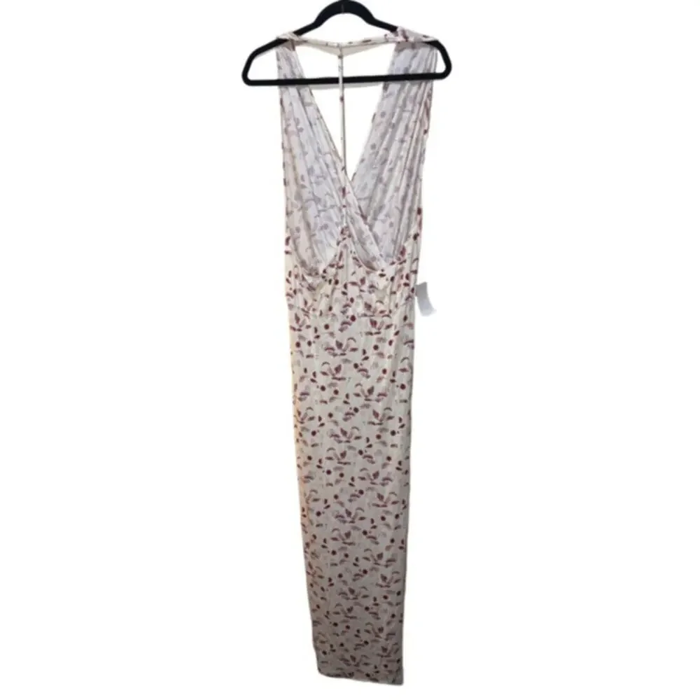 Free People Daria Graphic Maxi Dress in Ivory Combo Size L